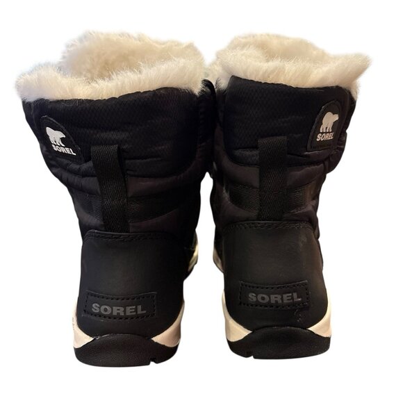 Sorel Whitney Short Lace Waterproof Snow Winter Black Boots Size 10 - Picture 2 of 5